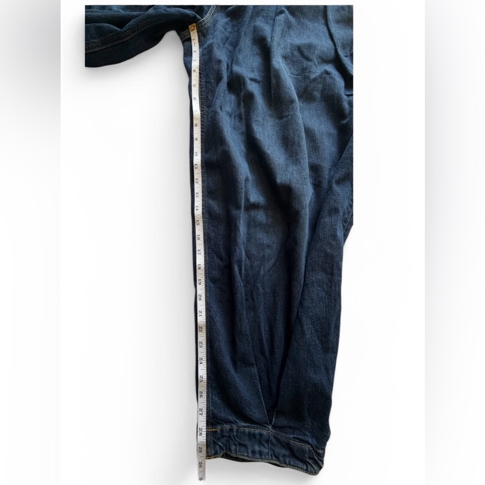 ADER ERROR & ZARA Jeans Sz 4 Dark Wash Pleated Tapered High-Rise Barrel Leg EUC - Picture 12 of 16